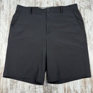Footjoy Shorts Mens 38 Black Chino Performance Golf Flat Front Stretch